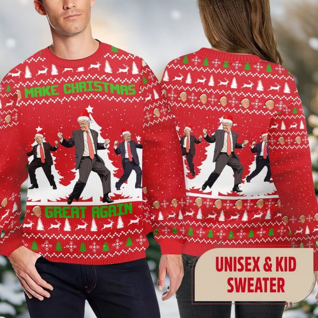 Trump Dancing Make Christmas Great Again Ugly Christmas Sweater DL020 - WeCustomit