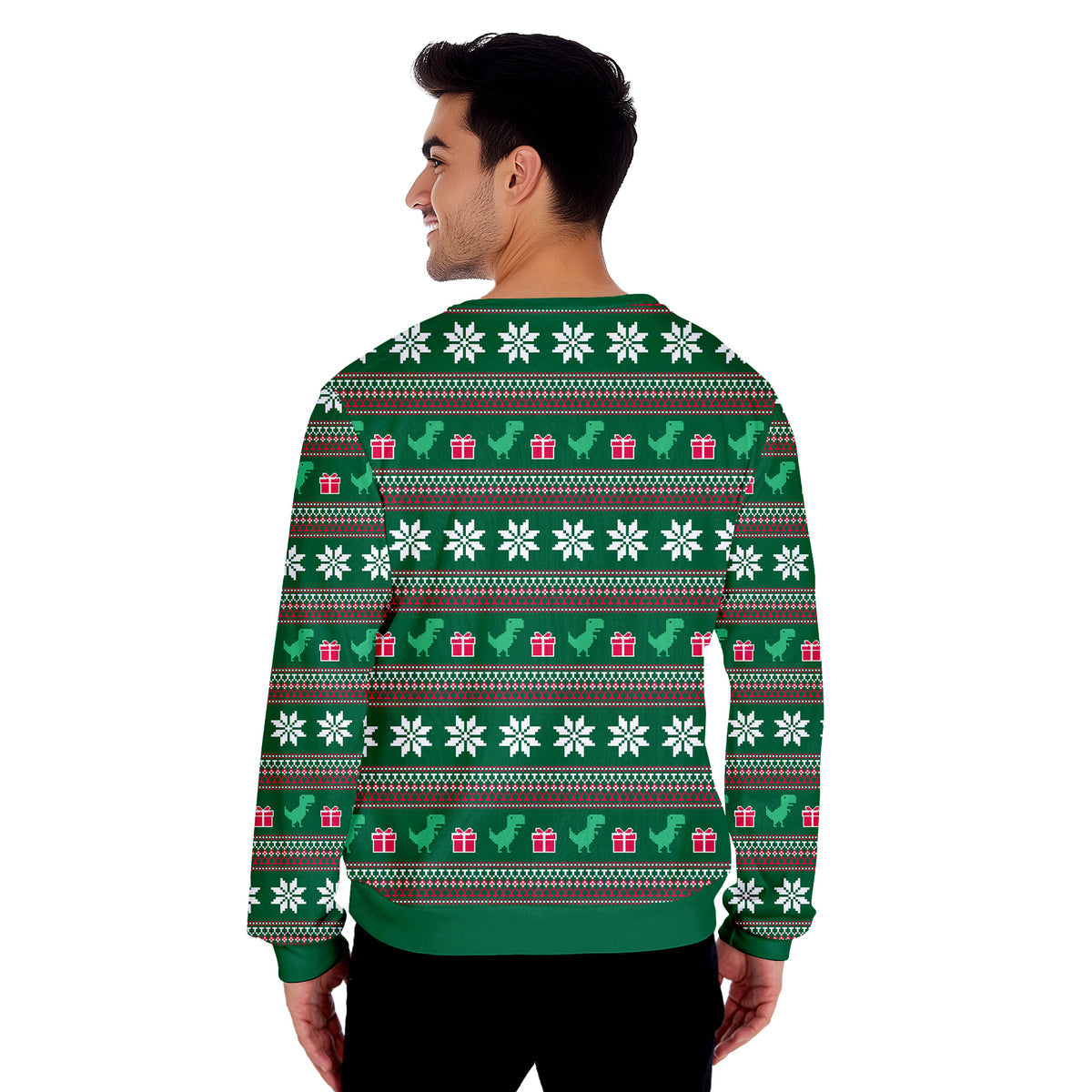 Dinasour Funny Ugly Christmas Sweater - WeCustomit
