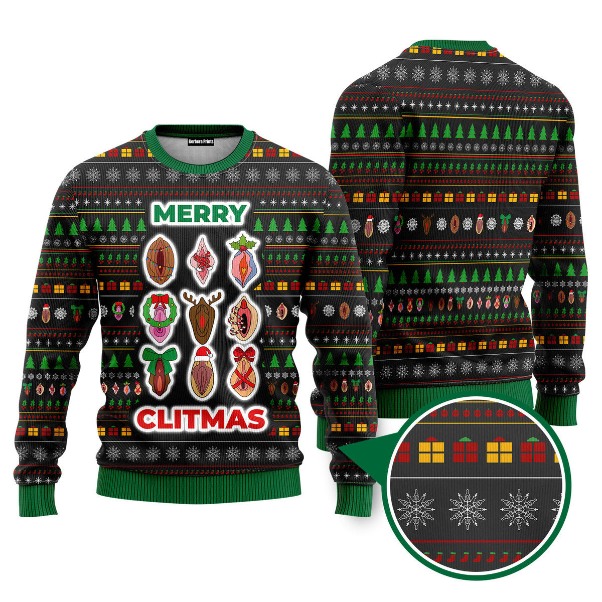 Merry Clitmas Funny Ugly Christmas Sweater - WeCustomit