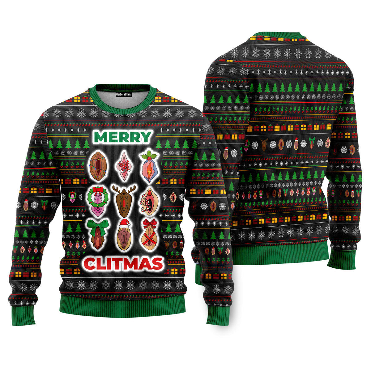 Merry Clitmas Funny Ugly Christmas Sweater - WeCustomit