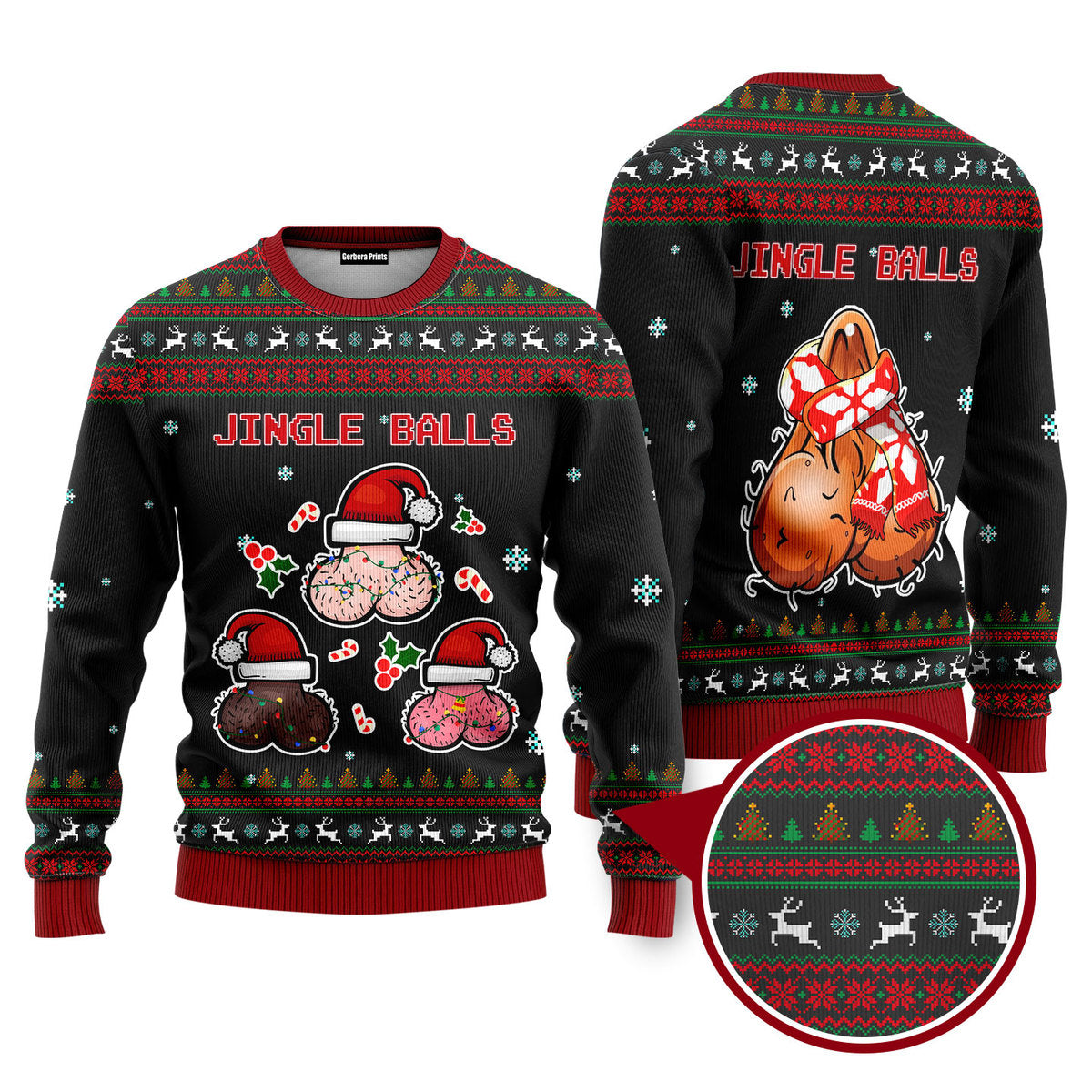 Jingle Balls Funny Ugly Christmas Sweater - WeCustomit