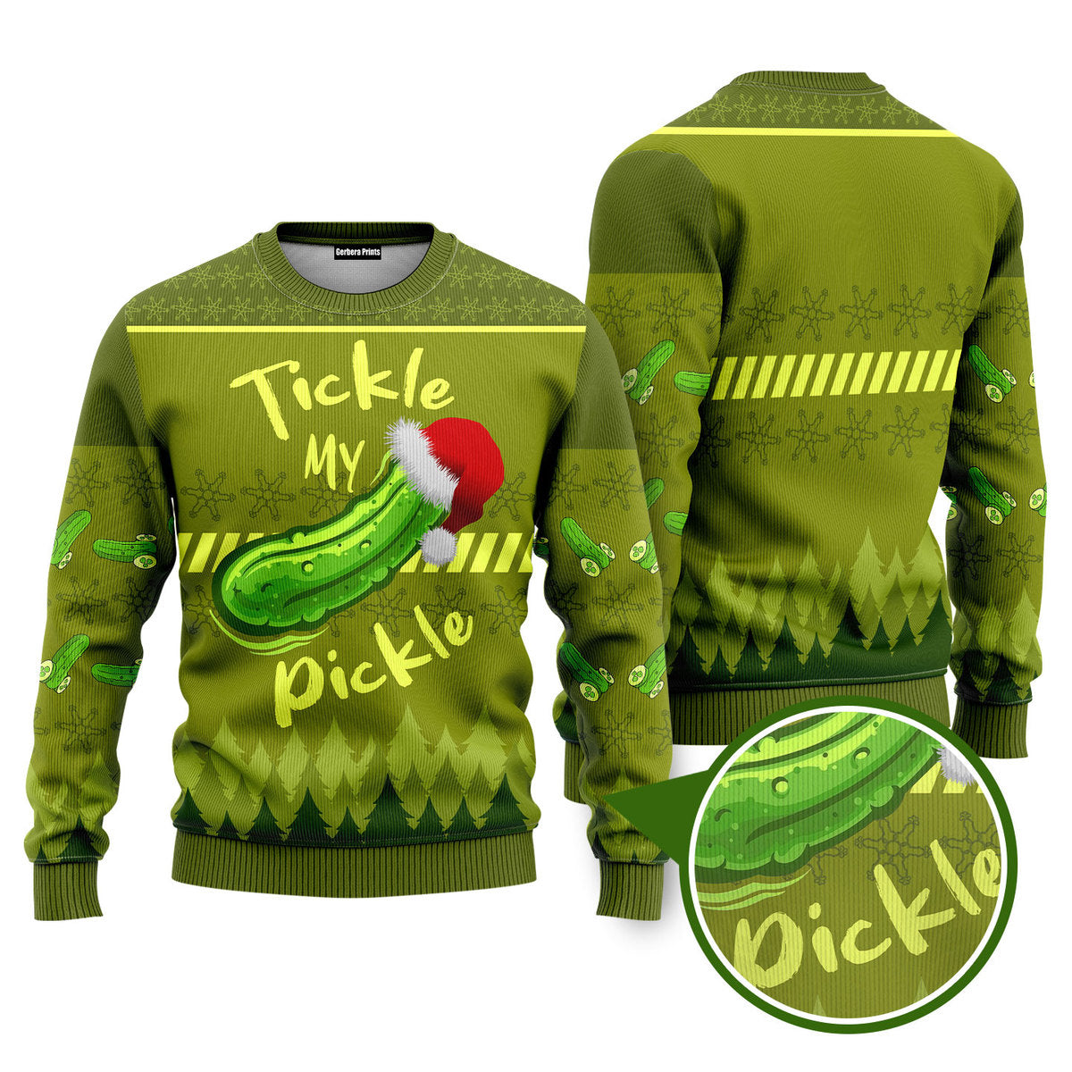 Tickle My Pickle Funny Ugly Christmas Sweater - WeCustomit