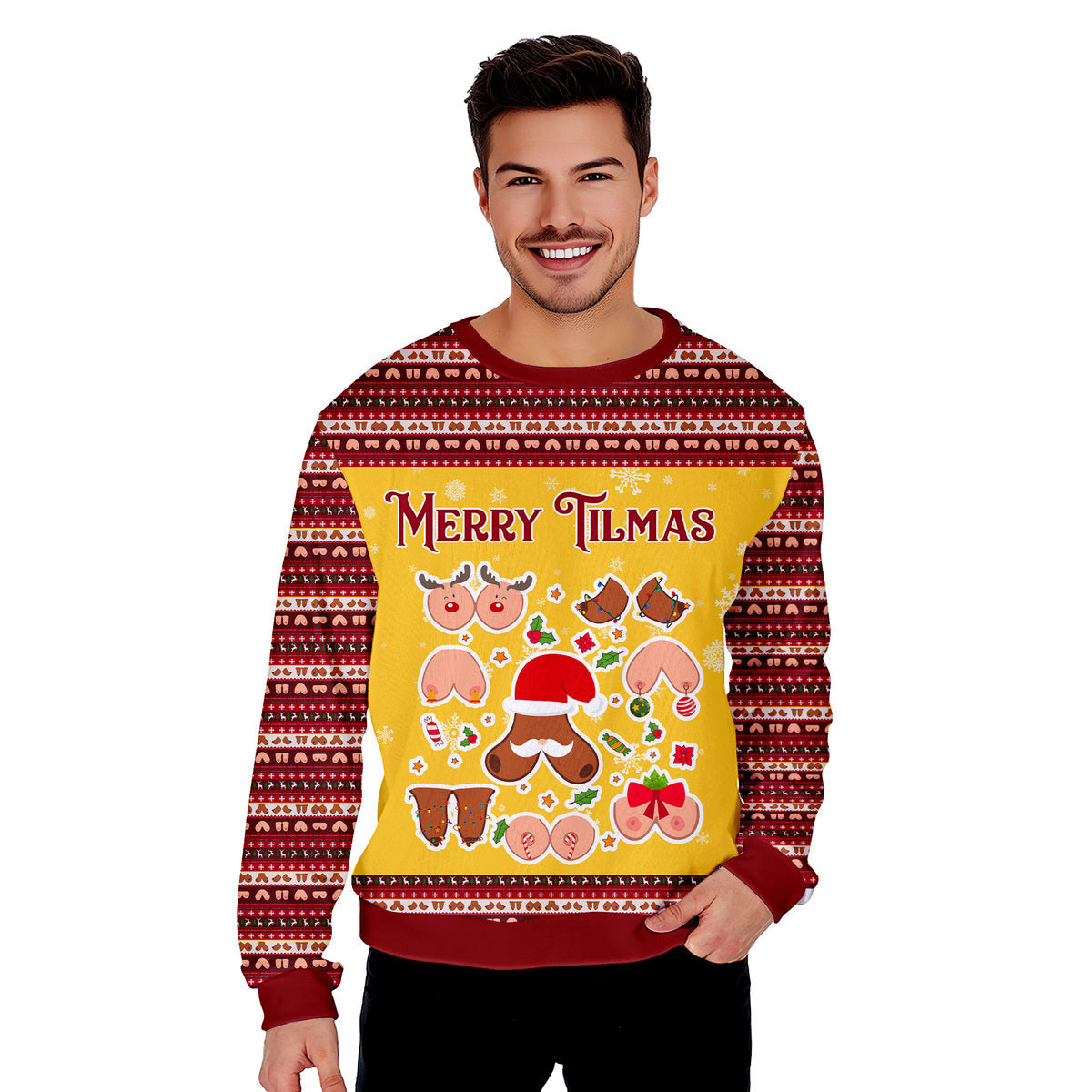 Merry Tilmas Funny Ugly Christmas Sweater - WeCustomit