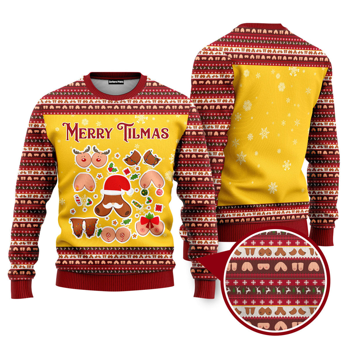 Merry Tilmas Funny Ugly Christmas Sweater - WeCustomit