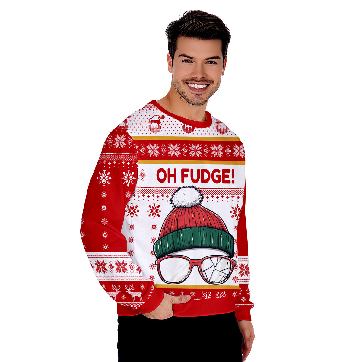 Oh Fudge! Funny Ugly Christmas Sweater - WeCustomit