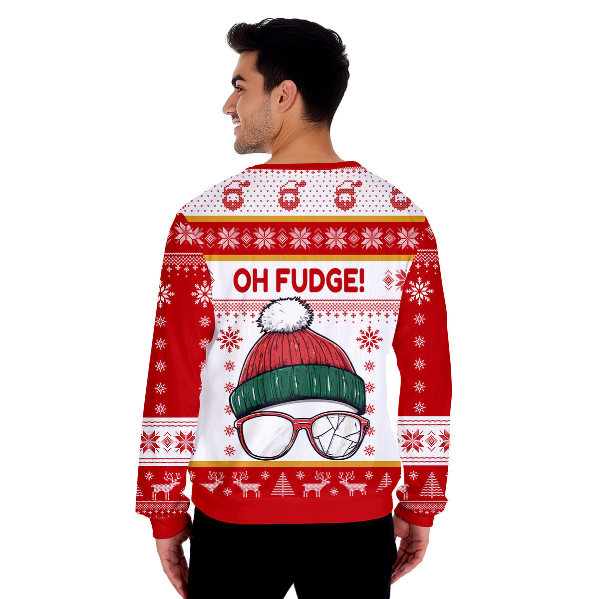 Oh Fudge! Funny Ugly Christmas Sweater - WeCustomit