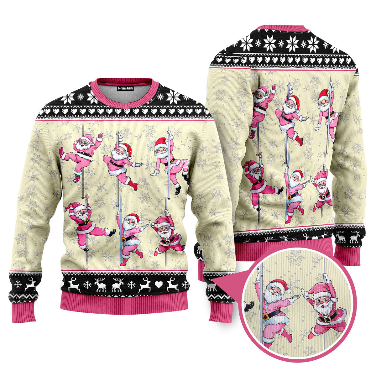 North Pole Dancer Santa Funny Ugly Christmas Sweater - WeCustomit