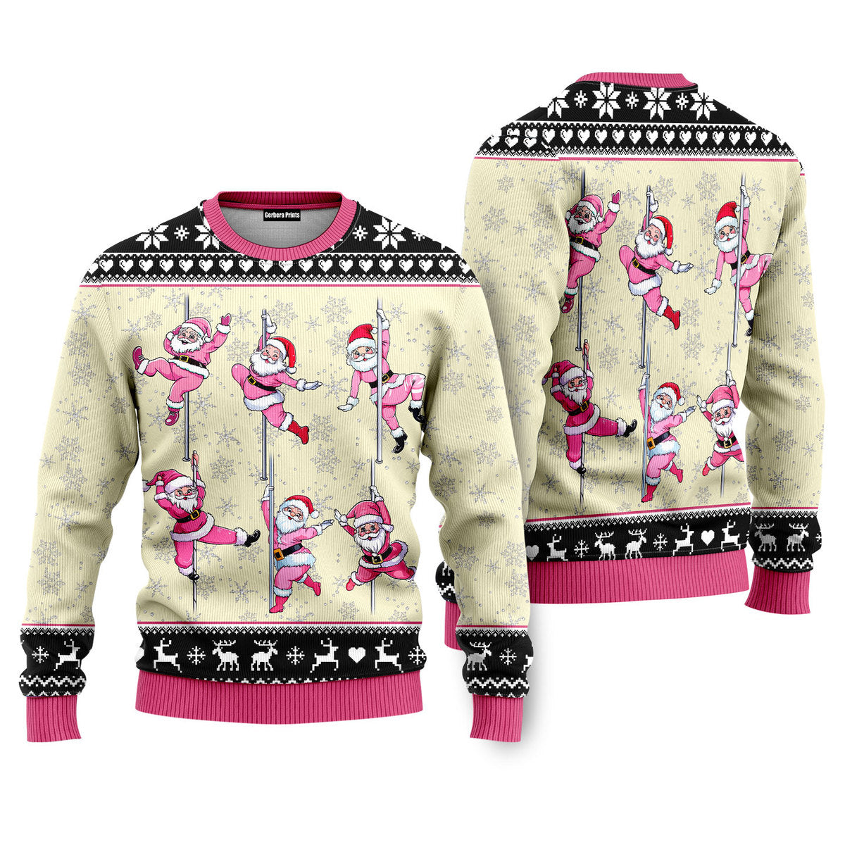 North Pole Dancer Santa Funny Ugly Christmas Sweater - WeCustomit