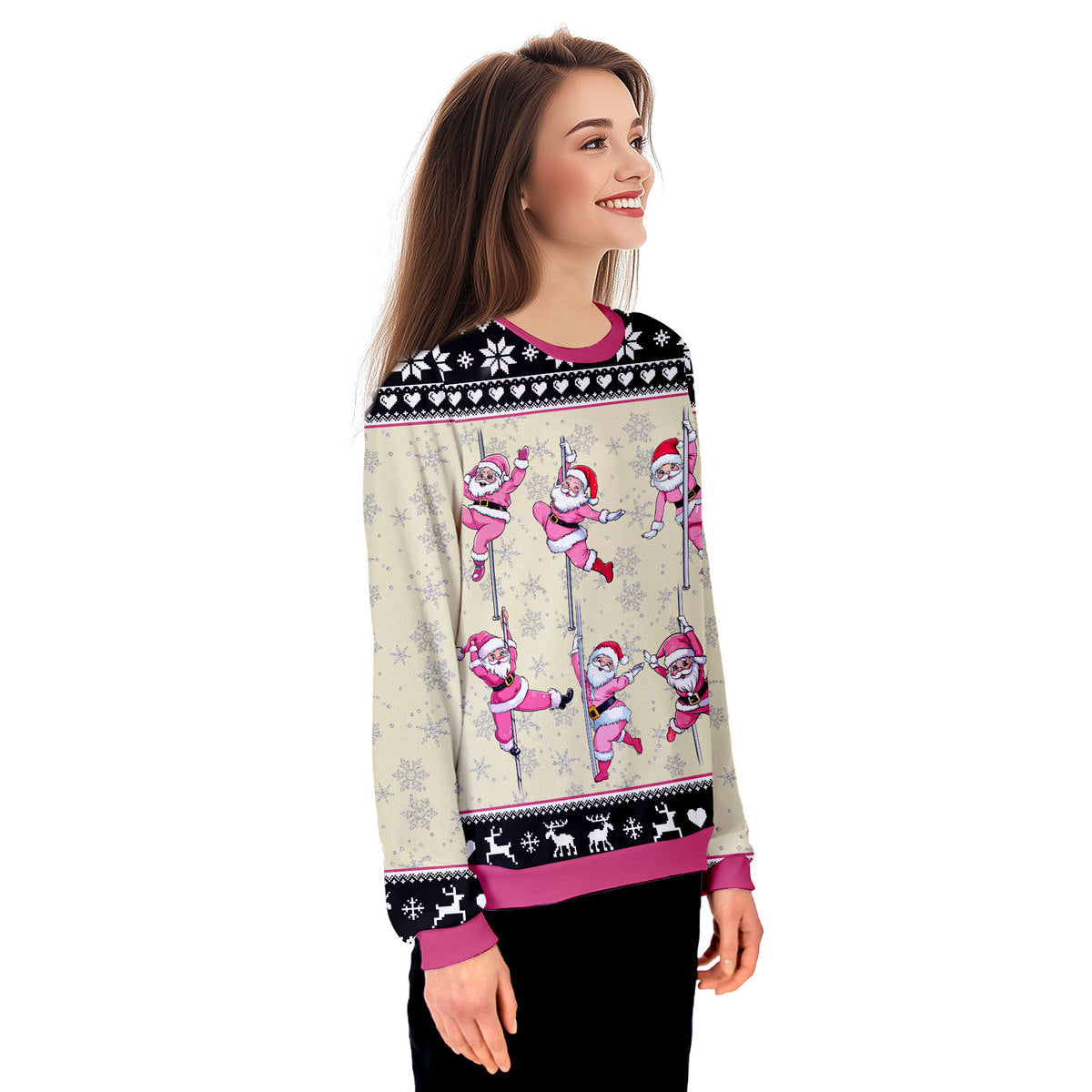 North Pole Dancer Santa Funny Ugly Christmas Sweater - WeCustomit