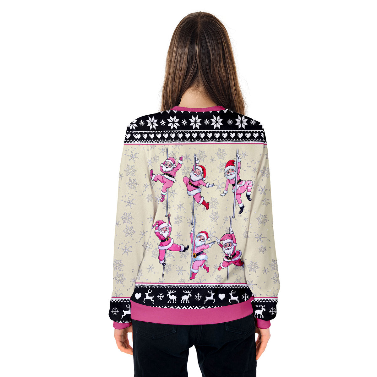 North Pole Dancer Santa Funny Ugly Christmas Sweater - WeCustomit