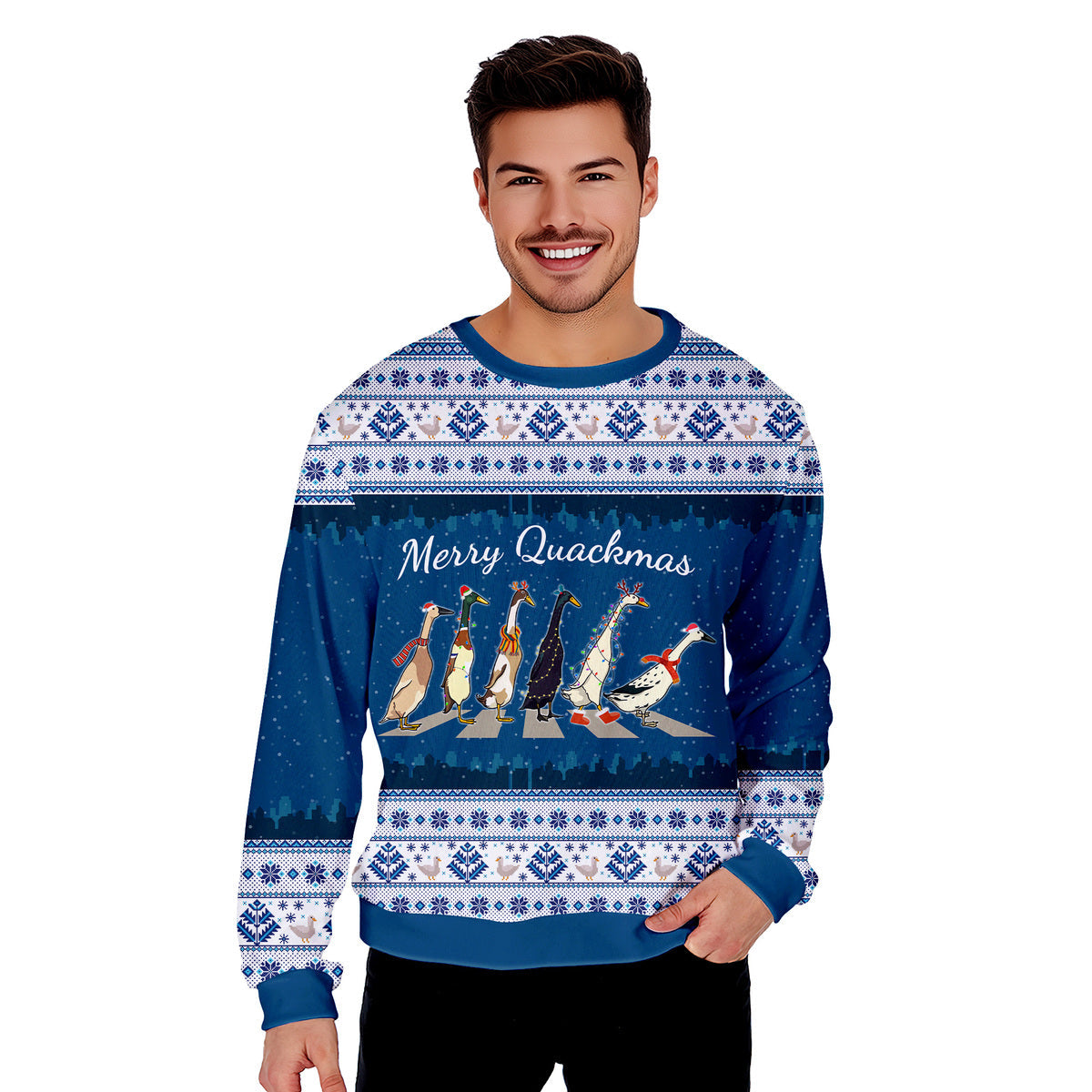 Merry Quackmass Funny Ugly Christmas Sweater - WeCustomit