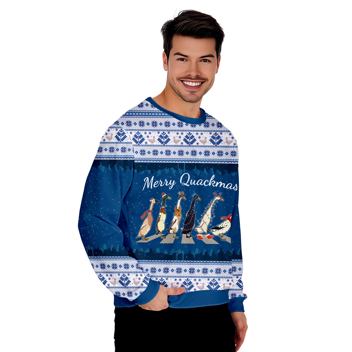 Merry Quackmass Funny Ugly Christmas Sweater - WeCustomit