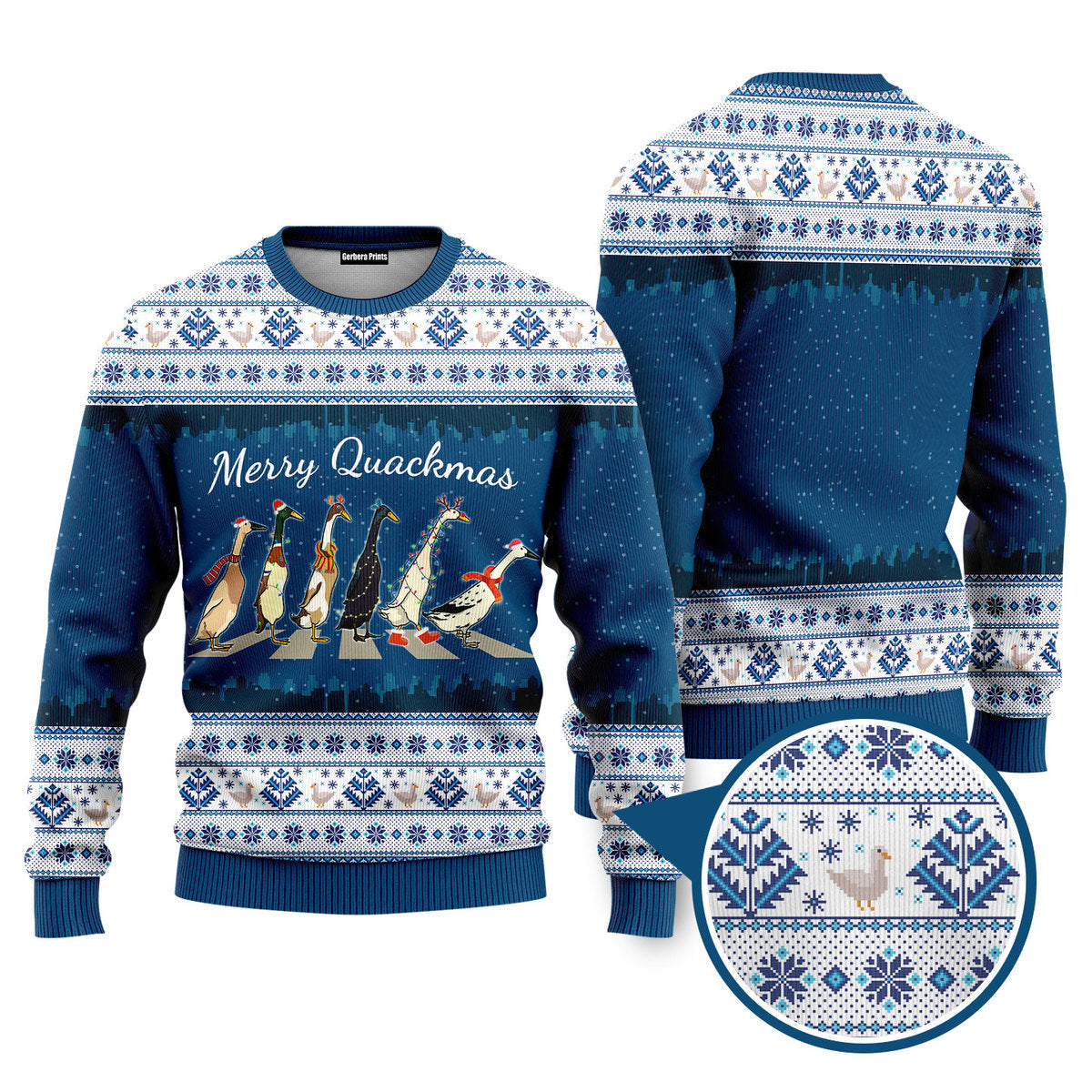 Merry Quackmass Funny Ugly Christmas Sweater - WeCustomit