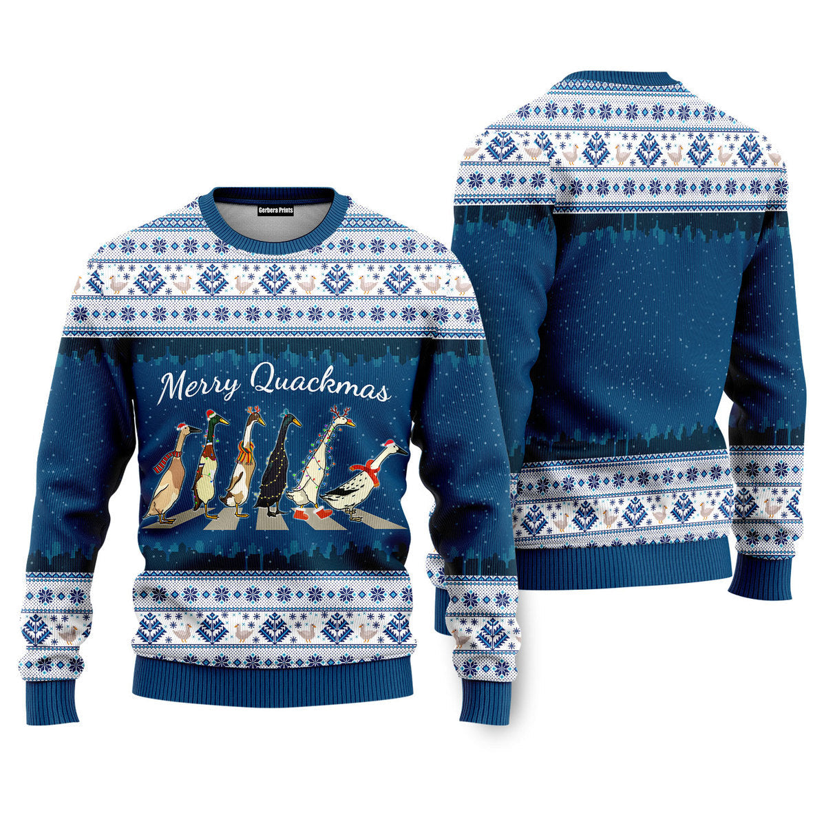Merry Quackmass Funny Ugly Christmas Sweater - WeCustomit
