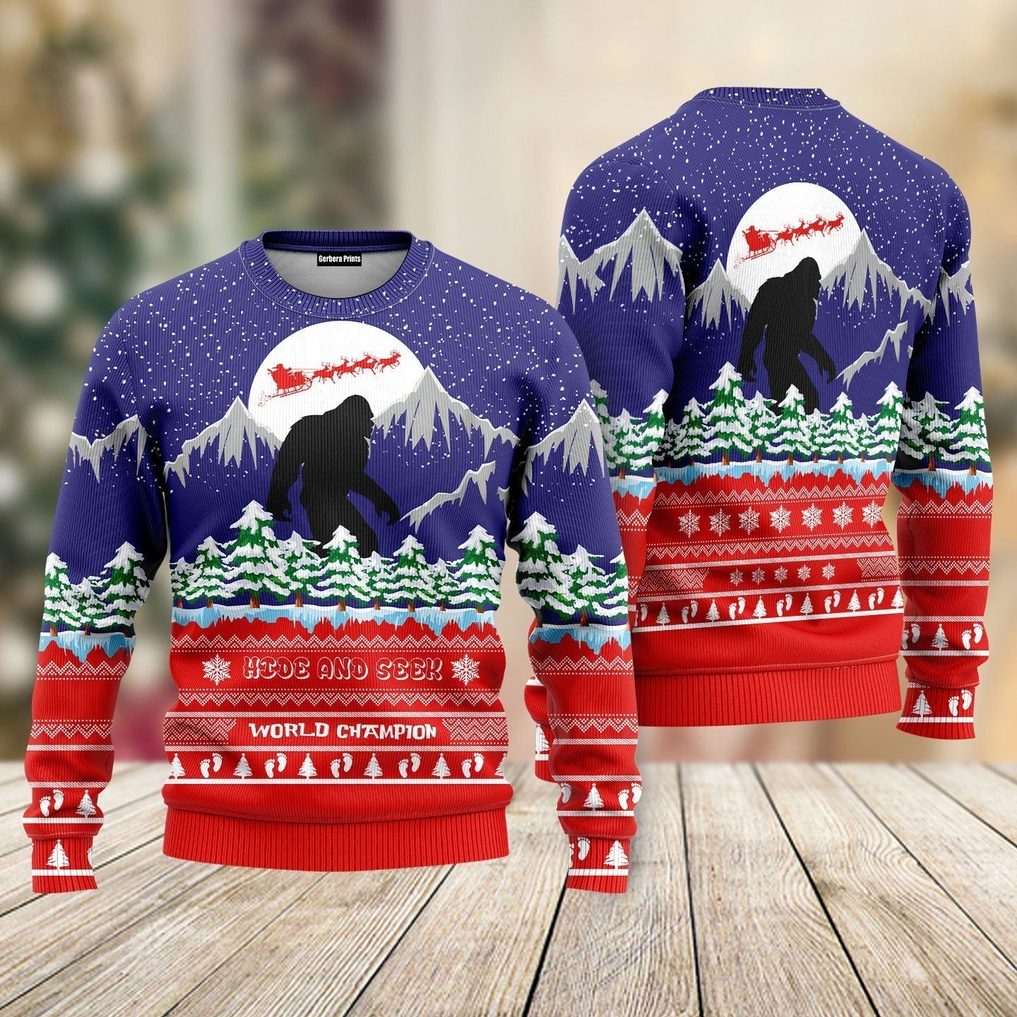 Bigfoot Merry Ugly Christmas Sweater - WeCustomit