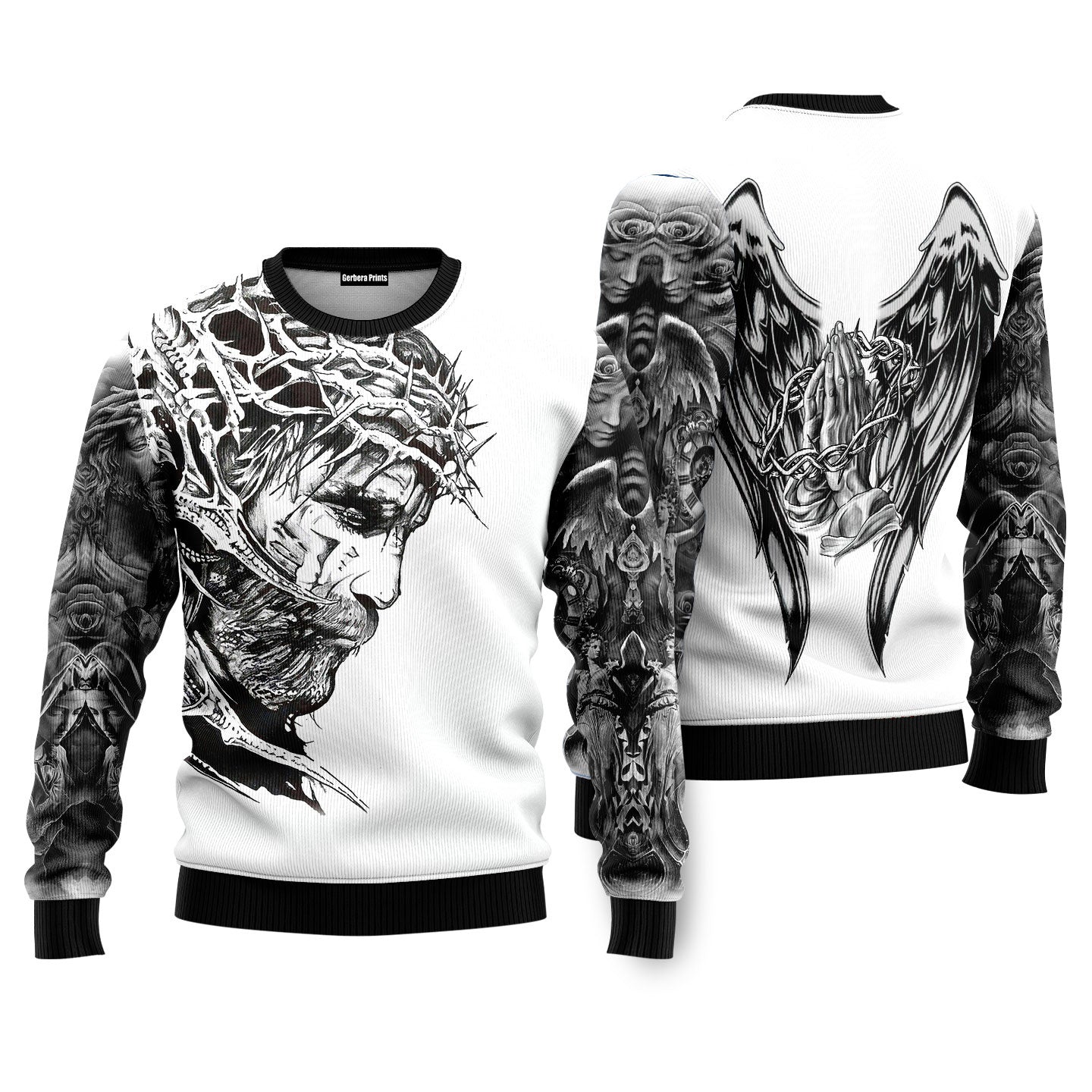 Christian Tattoo Ugly Christmas Sweater - WeCustomit