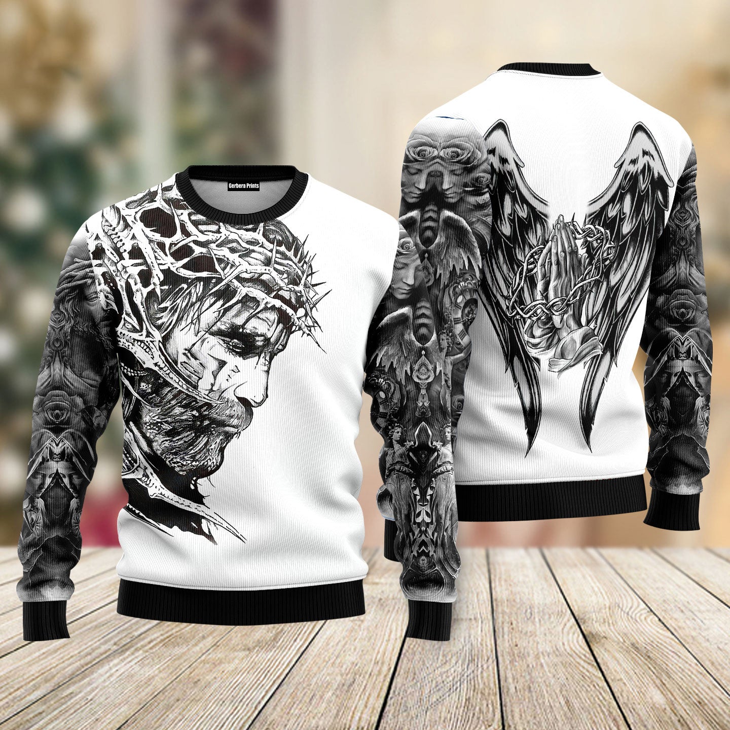 Christian Tattoo Ugly Christmas Sweater - WeCustomit