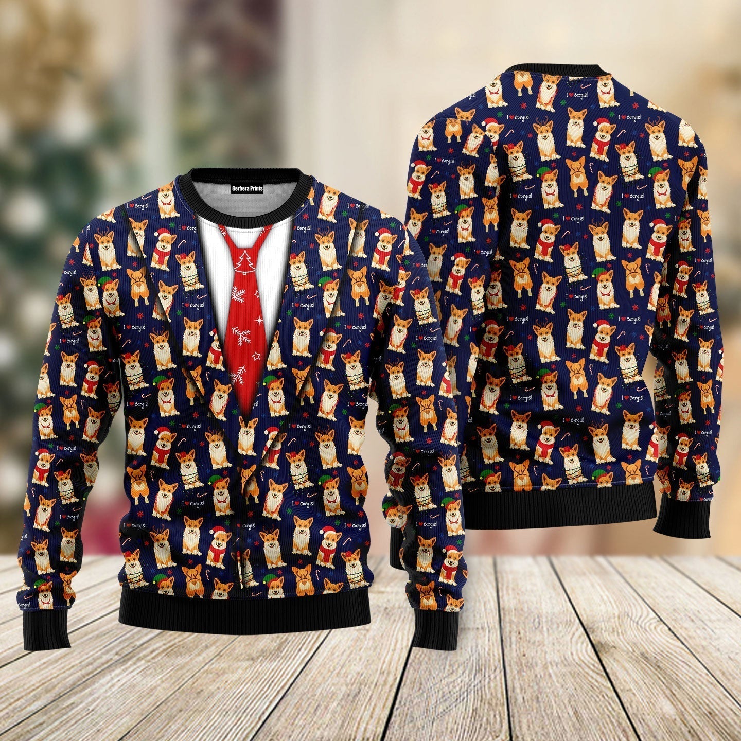 I Love Corgis Ugly Christmas Sweater - WeCustomit