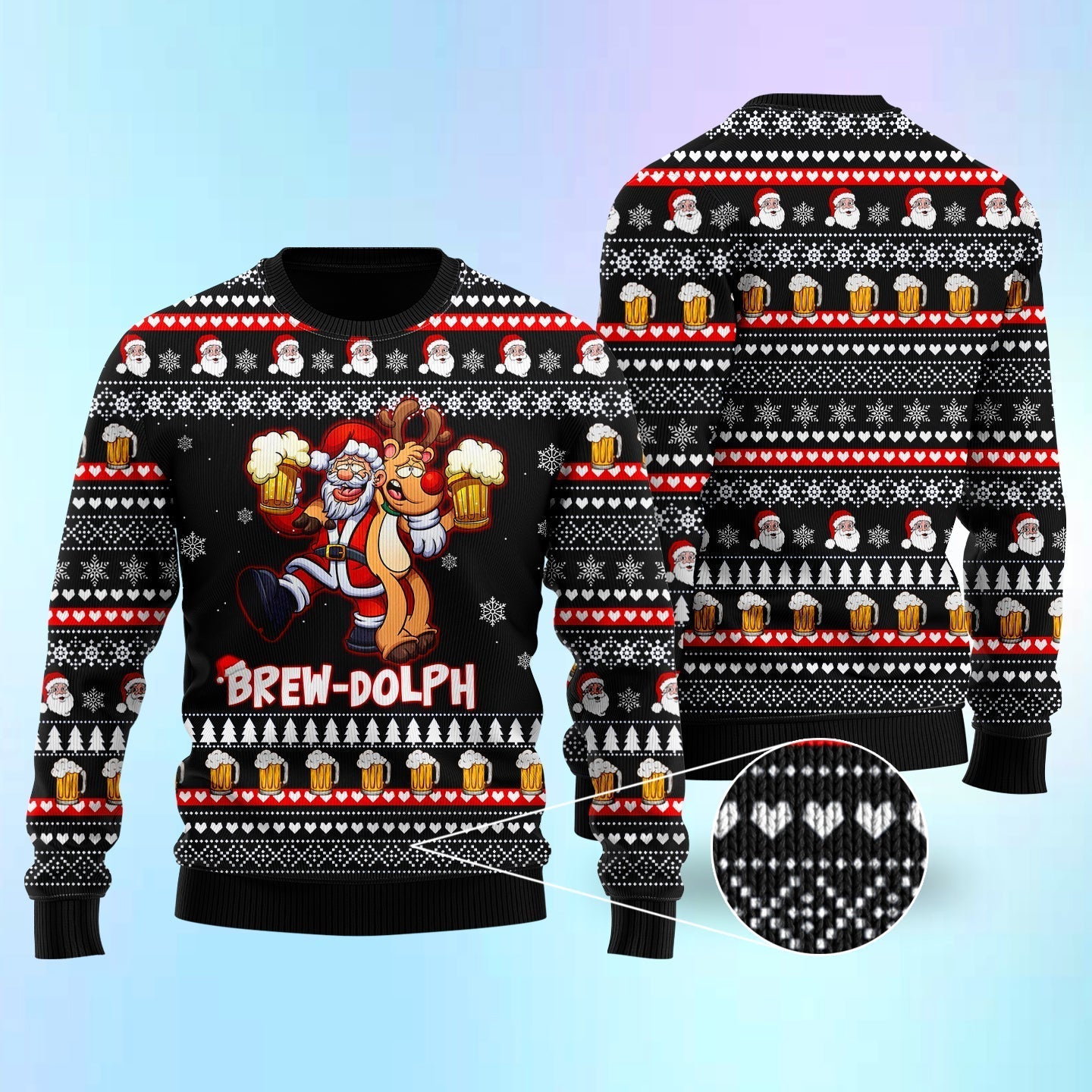 Brewdolph Reindeer Christmas Ugly Christmas Sweater - WeCustomit