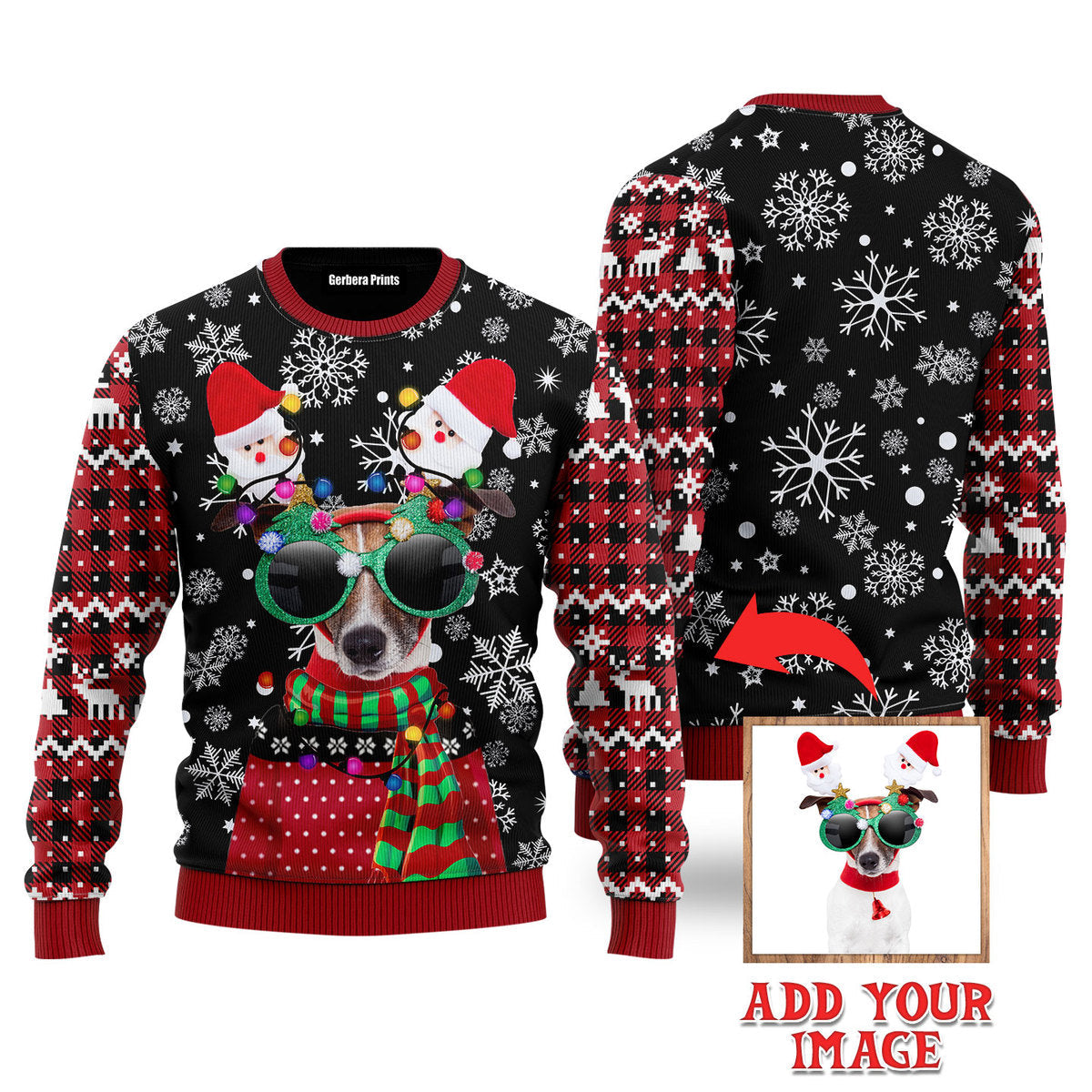 Funny Christmas Dog Custom Christmas Sweater - WeCustomit