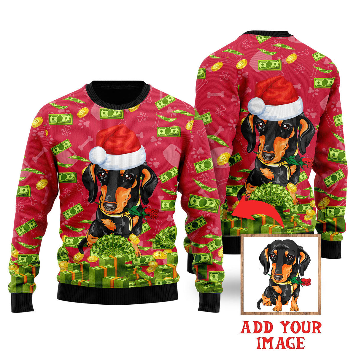 I Work Hard So That My Dog Can Have A Better Life Custom Christmas Sweater - WeCustomit