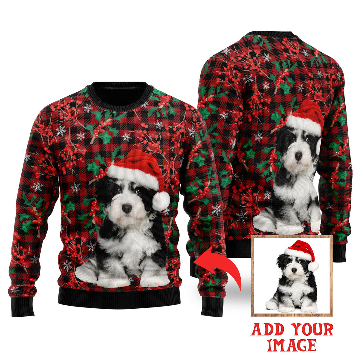Custom Dog For Christmas Custom Christmas Sweater - WeCustomit
