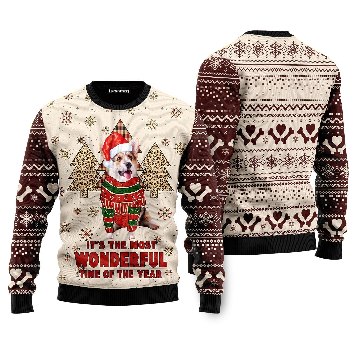 Corgi The Most Beautiful Time Ugly Christmas Sweater - WeCustomit