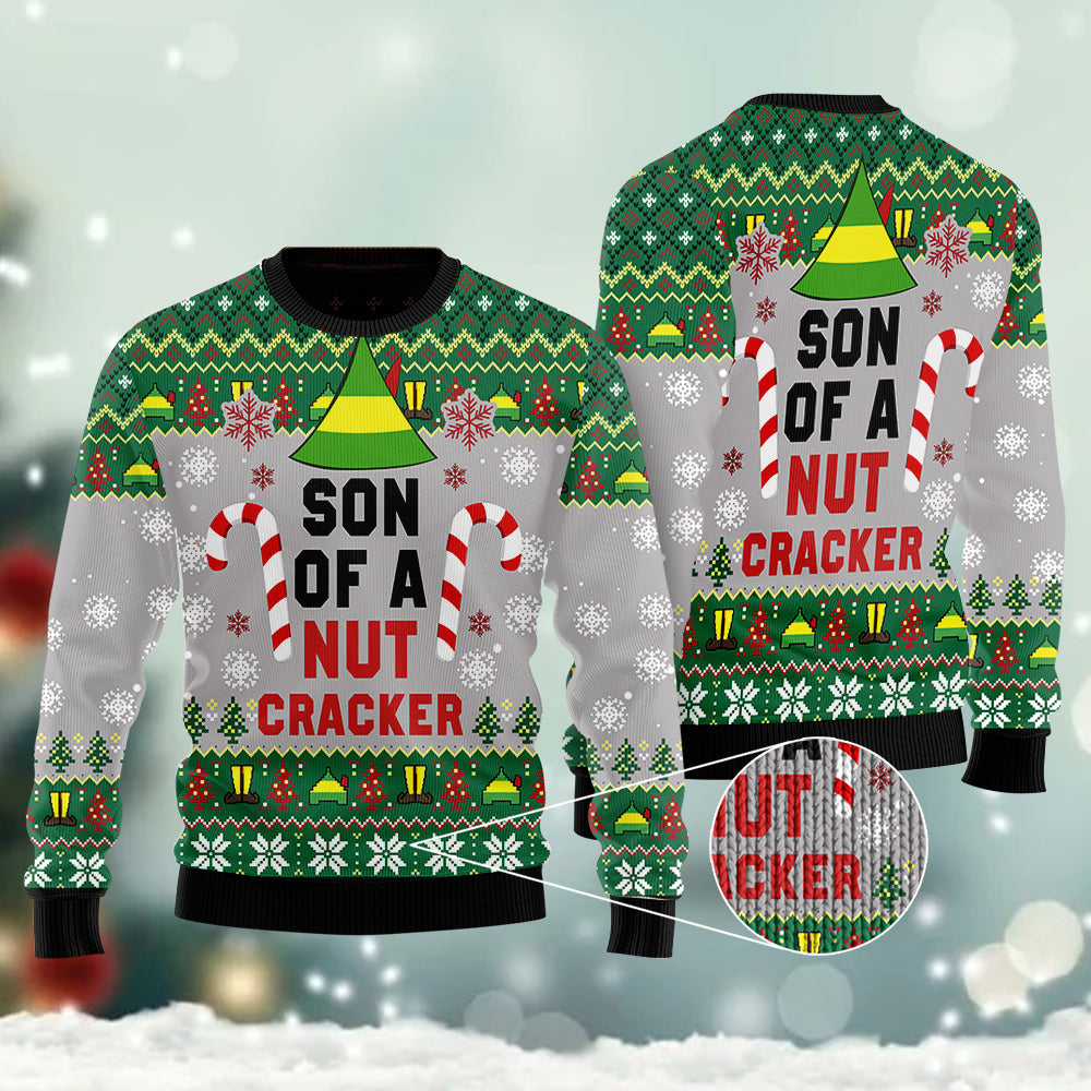Son Of A Nut Cracker Ugly Christmas Sweater For Men & Women Christmas Gift Sweater US1323 - WeCustomit