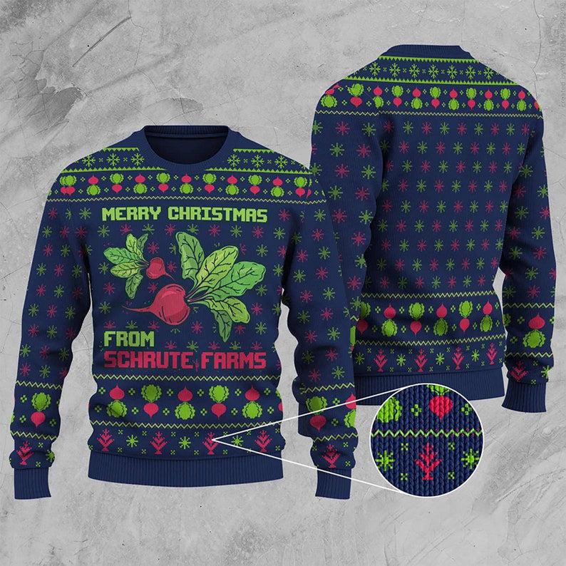 Merry Christmas From Schrute Farms Ugly Christmas Sweater For Men & Women Christmas Gift Sweater US2062 - WeCustomit