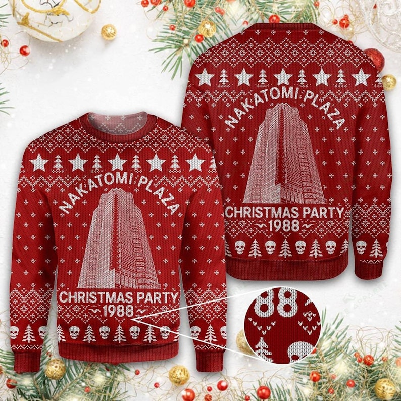 Nakatomi Plaza Ugly Christmas Sweater For Men & Women Christmas Gift Sweater US2066 - WeCustomit