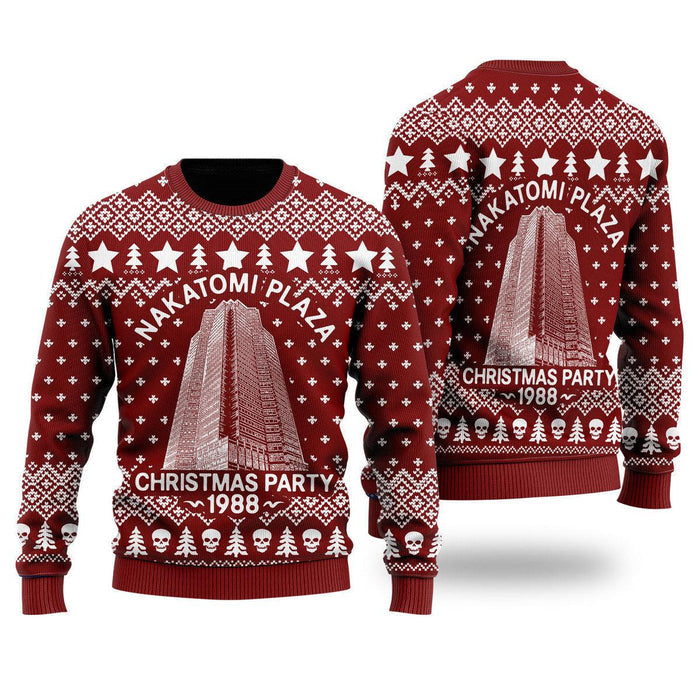 Nakatomi Plaza Ugly Christmas Sweater For Men & Women Christmas Gift Sweater US2077 - WeCustomit