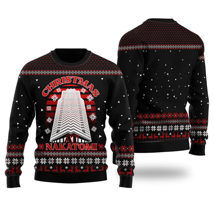 Christmas At Nakatomi Plaza Ugly Christmas Sweater For Men & Women Christmas Gift Sweater US2081 - WeCustomit