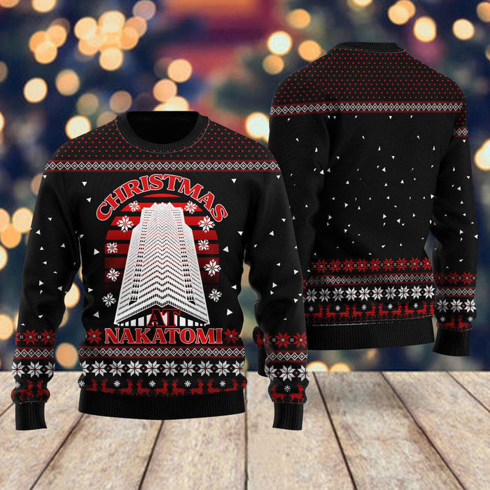 Christmas At Nakatomi Plaza Ugly Christmas Sweater For Men & Women Christmas Gift Sweater US2081 - WeCustomit