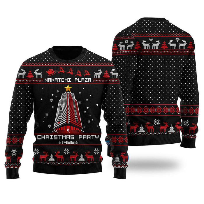 Nakatomi Plaza Christmas Party Ugly Christmas Sweater For Men & Women Christmas Gift Sweater US2082 - WeCustomit