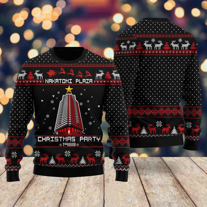 Nakatomi Plaza Christmas Party Ugly Christmas Sweater For Men & Women Christmas Gift Sweater US2082 - WeCustomit
