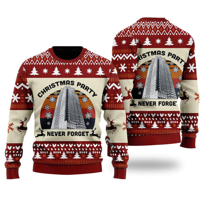 Never Forget Nakatomi Plaza Christmas Party 1988 Ugly Christmas Sweater For Men & Women Christmas Gift Sweater US2086 - WeCustomit