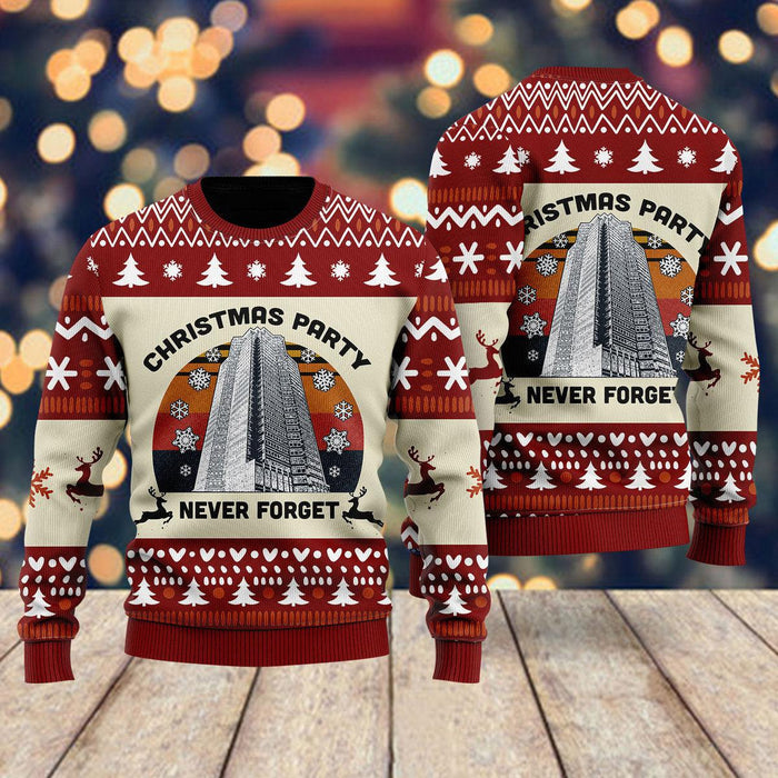 Never Forget Nakatomi Plaza Christmas Party 1988 Ugly Christmas Sweater For Men & Women Christmas Gift Sweater US2086 - WeCustomit