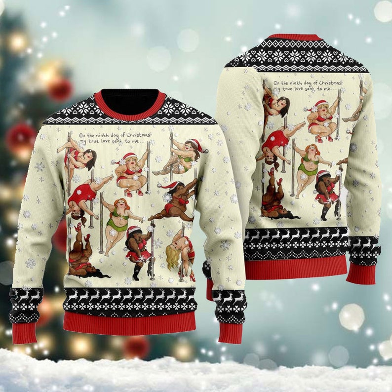 Ladies Dancing Sexy Ugly Christmas Sweater For Men & Women Christmas Gift Sweater US2398 - WeCustomit