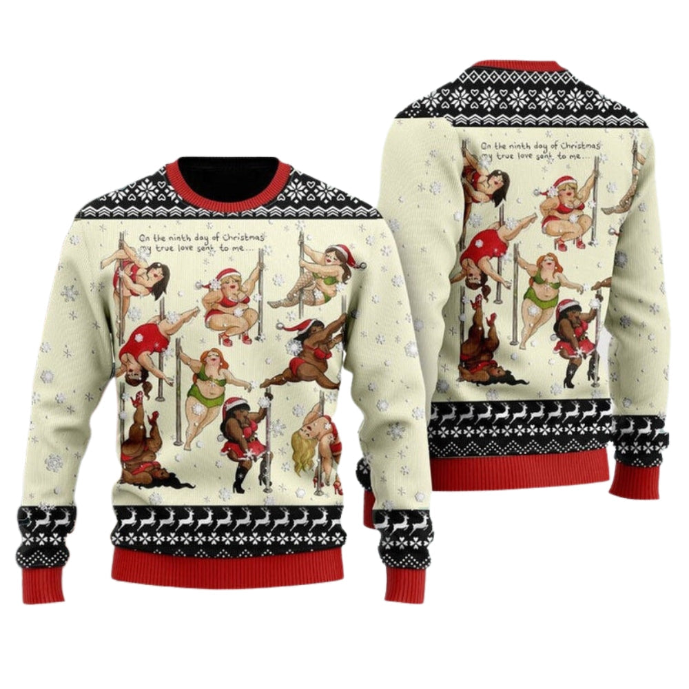 Ladies Dancing Sexy Ugly Christmas Sweater For Men & Women Christmas Gift Sweater US2398 - WeCustomit