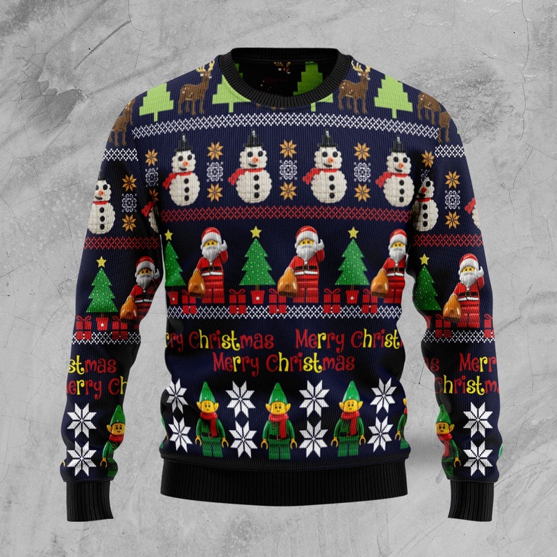 Lego Awesome Ugly Christmas Sweater For Men & Women Christmas Gift Sweater US2413 - WeCustomit