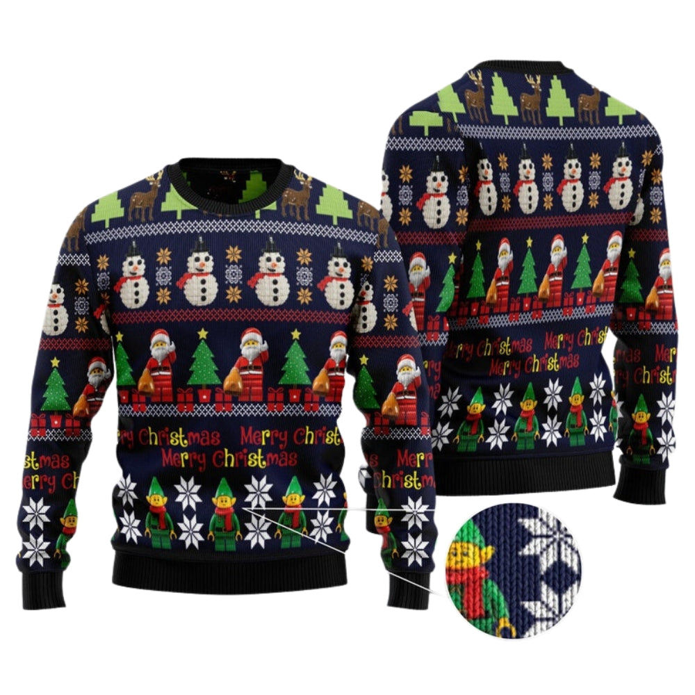 Lego Awesome Ugly Christmas Sweater For Men & Women Christmas Gift Sweater US2413 - WeCustomit