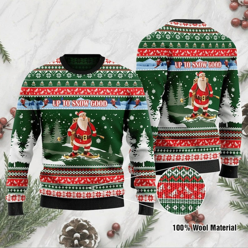 Funny Santa Claus Ugly Christmas Sweater For Men & Women Christmas Gift Sweater US2418 - WeCustomit