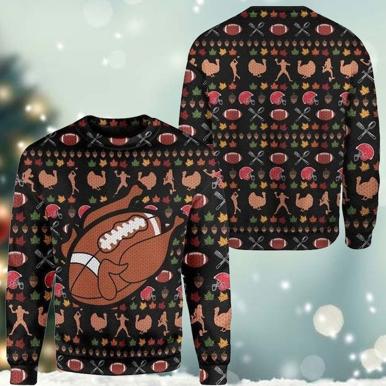 Funny Football Ugly Christmas Sweater For Men & Women Christmas Gift Sweater US2619 - WeCustomit