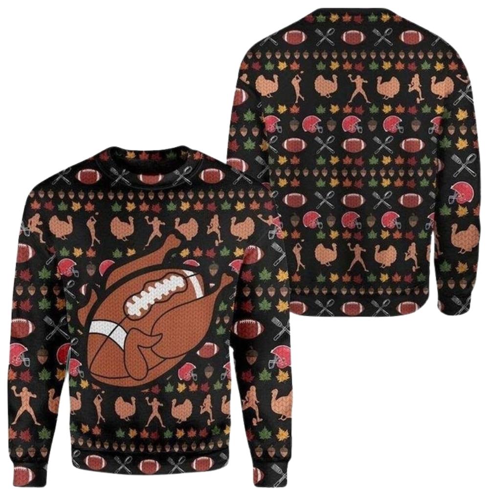 Funny Football Ugly Christmas Sweater For Men & Women Christmas Gift Sweater US2619 - WeCustomit