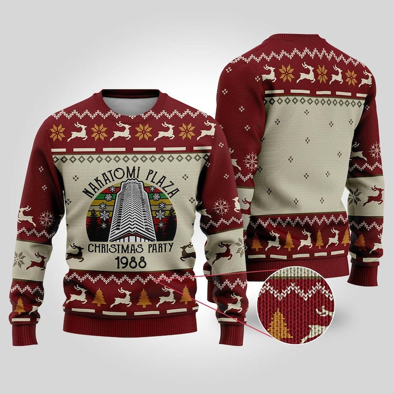 Nakatomi Plaza Christmas Party 1988 Ugly Christmas Sweater For Men & Women Christmas Gift Sweater US2630 - WeCustomit