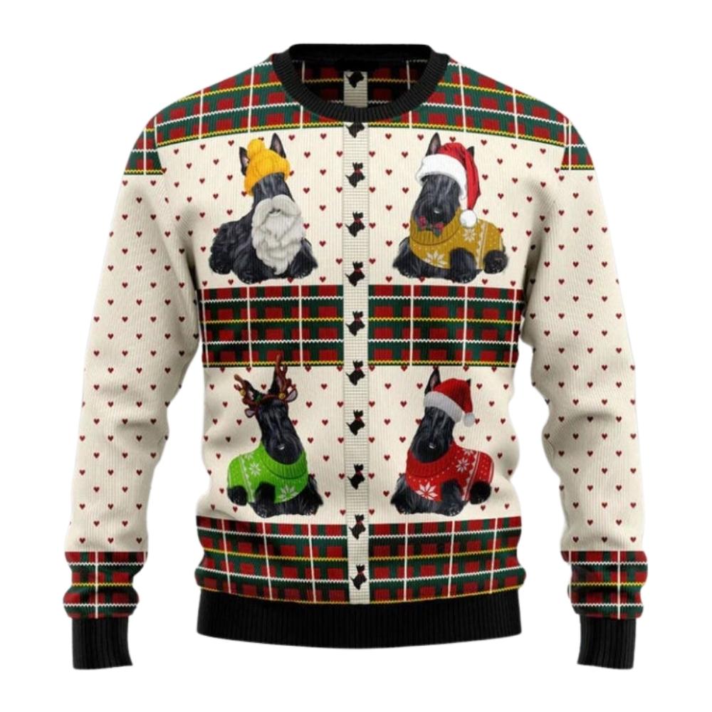 Scottish Terriers Xmas Ugly Christmas Sweater For Men & Women Christmas Gift Sweater US2665 - WeCustomit