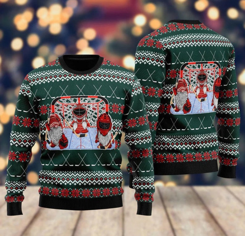 Hockey Lovers Ugly Christmas Sweater For Men & Women Christmas Gift Sweater US2703 - WeCustomit