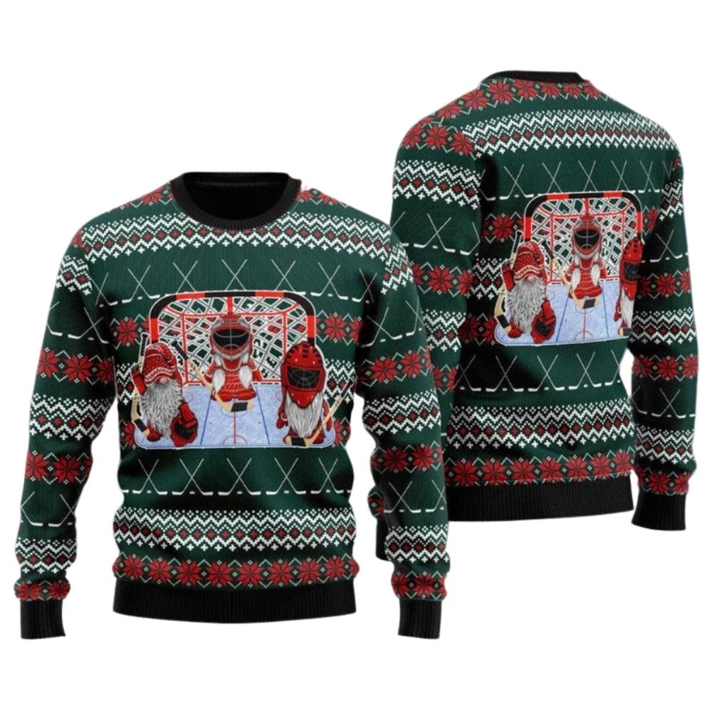 Hockey Lovers Ugly Christmas Sweater For Men & Women Christmas Gift Sweater US2703 - WeCustomit