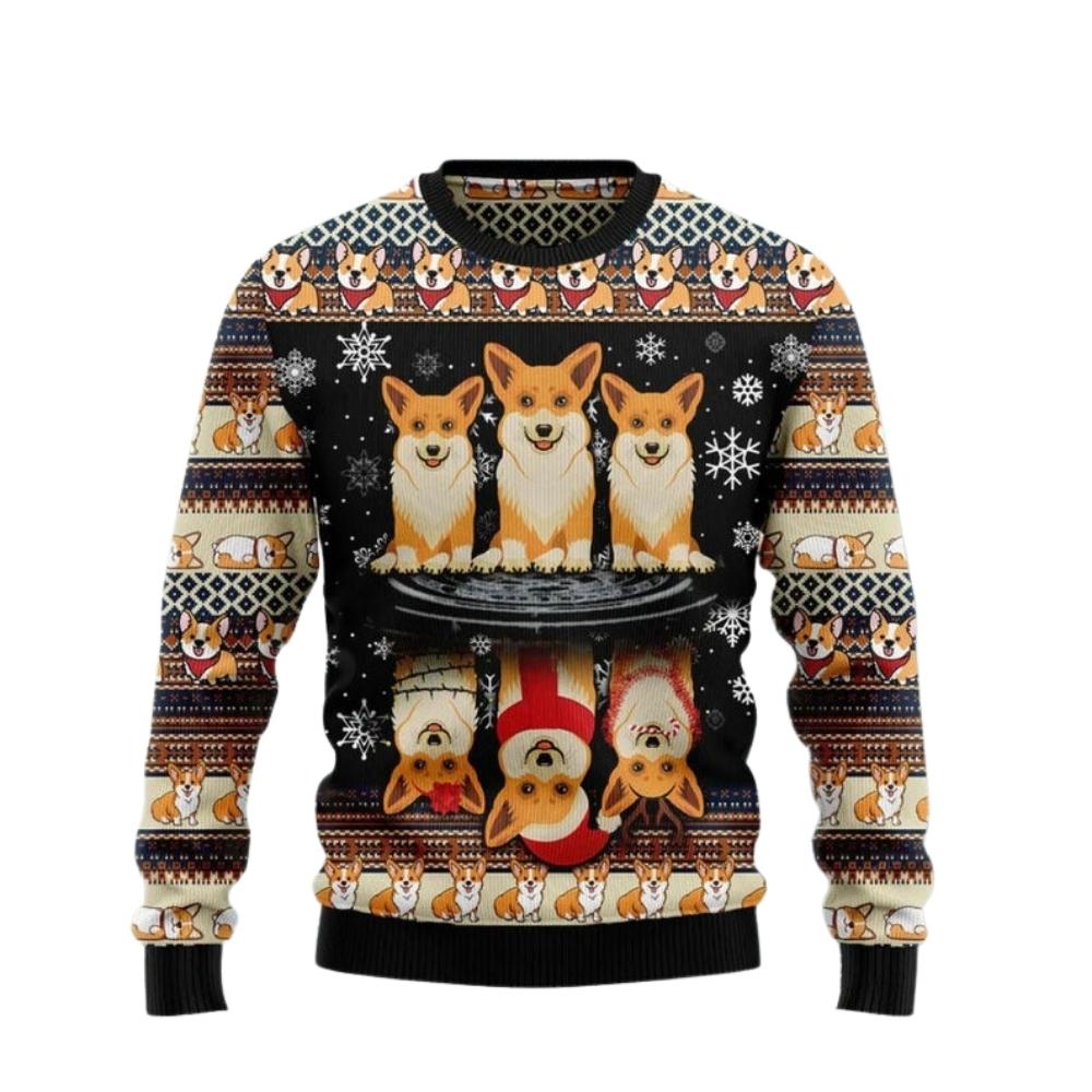 Corgi Cute Ugly Christmas Sweater For Men & Women Christmas Gift Sweater US2962 - WeCustomit