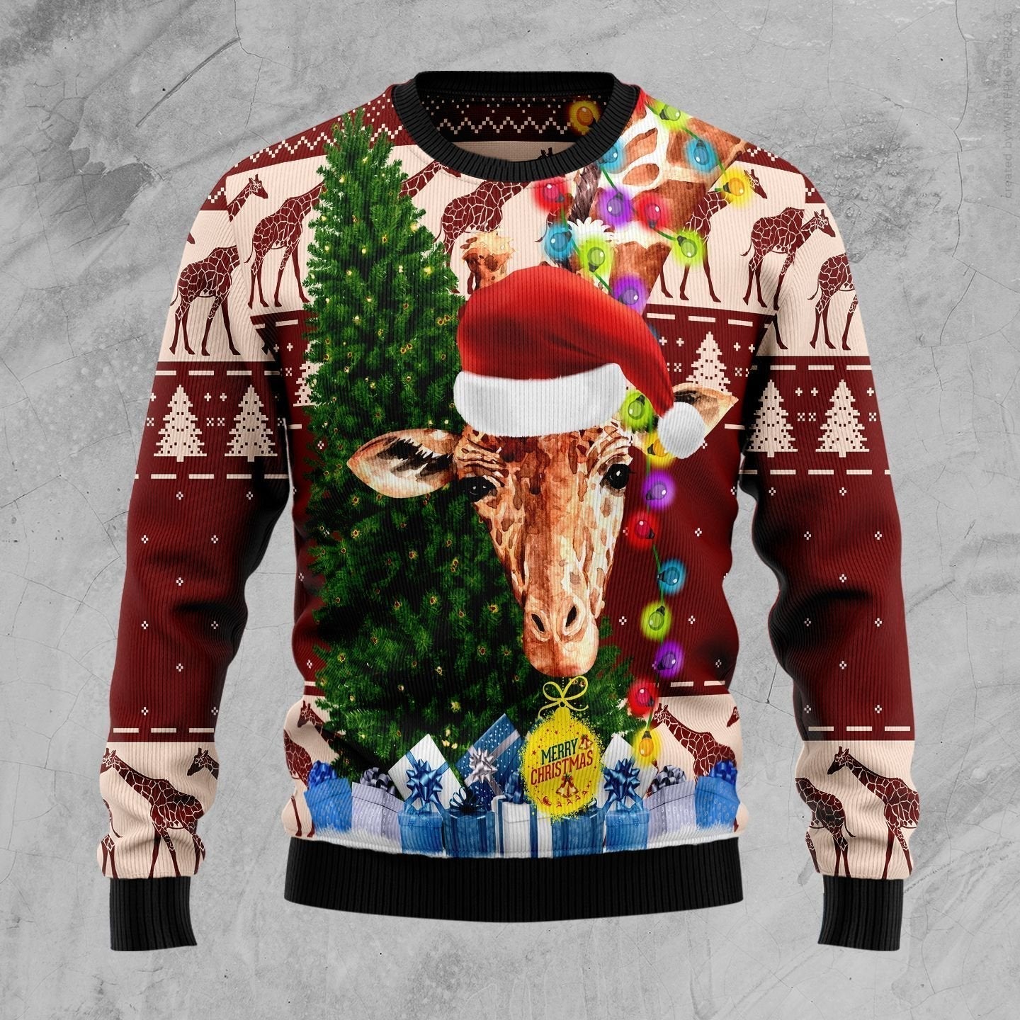 Giraffe Xmas Ugly Christmas Sweater For Men & Women Christmas Gift Sweater US3027 - WeCustomit